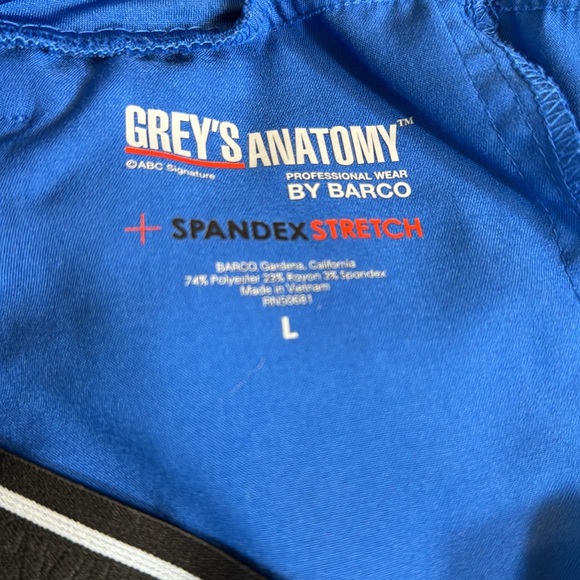Grey’s Anatomy by Barco Royal Blue Cargo Scrub Pants. Sz L - Picture 3 of 10
